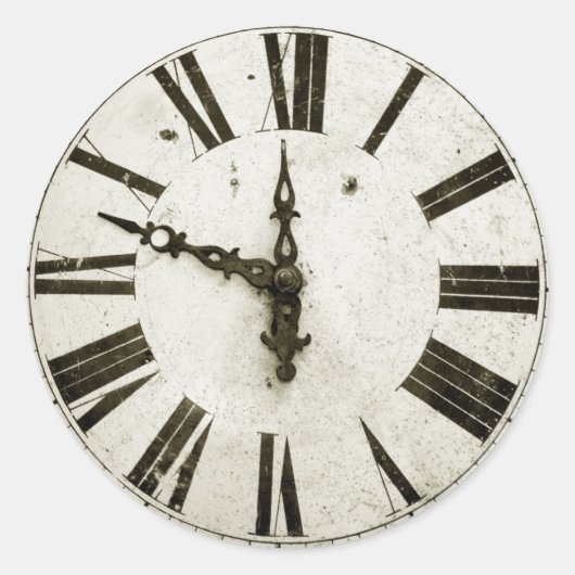 Klokzijde Ronde Sticker (Voorkant)