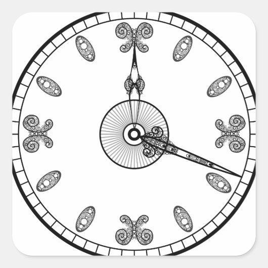 Klokzijde Vierkante Sticker (Voorkant)