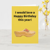Klomp - Happy Birthday Kaart (Gele Bloem)
