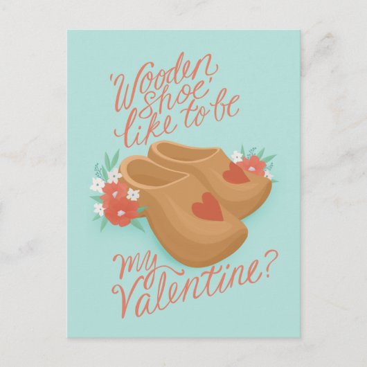 Klomp is mijn Valentijn Briefkaart (Voorkant)