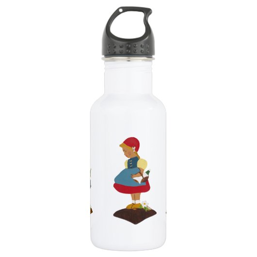 klomp meisje Water Fles (Voorkant)