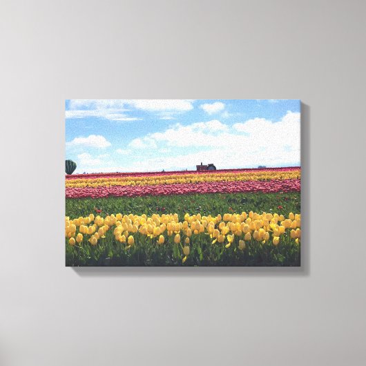 Klomp Tulip Boerderij, Woodburn, Oregon Canvas Afdruk (Voorkant)