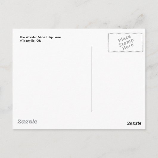 Klomp Tulp Boerderij verticaal Briefkaart (Achterkant)