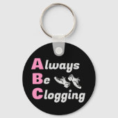 Klompdansers zijn altijd verstoppend donker sleutelhanger (Achterkant)