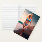 Klonde mooie meid hendricks lopend Notitieboek (Binnen)