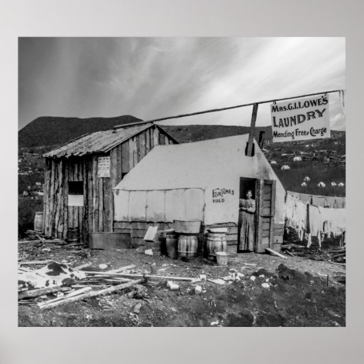 Klondike Gold Rush Laundry - Dawson City, ca. 1899 Poster (Voorkant)