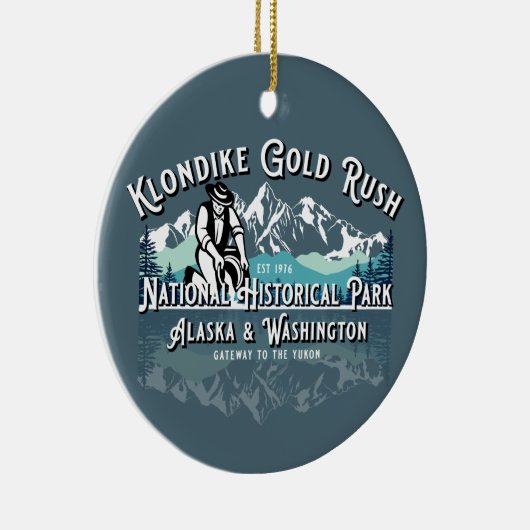 KLONDIKE GOLD RUSH NATIONAAL HISTORISCH PARK KERAMISCH ORNAMENT (Rechts)