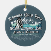 KLONDIKE GOLD RUSH NATIONAAL HISTORISCH PARK KERAMISCH ORNAMENT (Voorkant)
