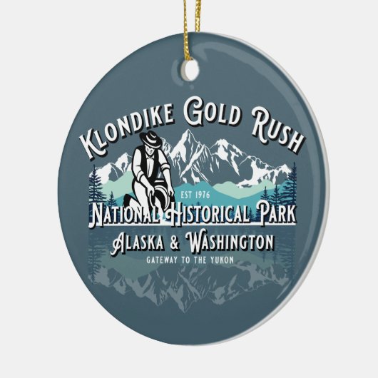 KLONDIKE GOLD RUSH NATIONAAL HISTORISCH PARK KERAMISCH ORNAMENT (Links)