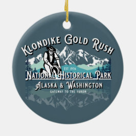 KLONDIKE GOLD RUSH NATIONAAL HISTORISCH PARK KERAMISCH ORNAMENT