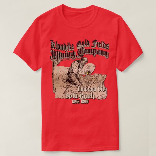 Klondike goudkoorts 1896 t-shirt (Design voorkant)