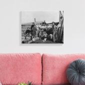 Klondike mannen na de jacht op ptarmigan in Nome Canvas Afdruk (Insitu (Woonkamer))