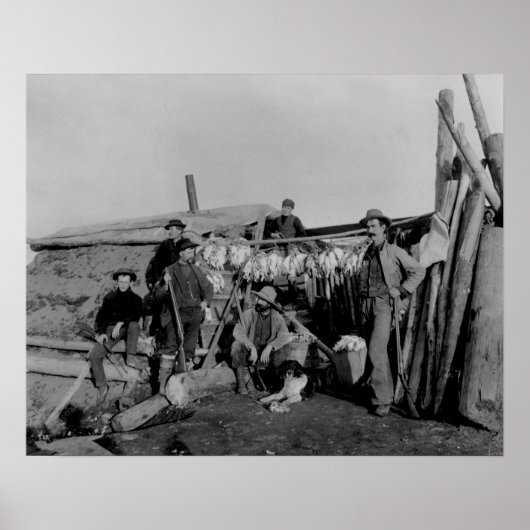 Klondike mannen na de jacht op ptarmigan in Nome Poster (Voorkant)