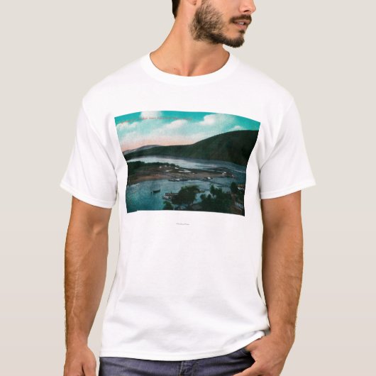 Klondyke River, Alaska Suspension Bridge T-shirt (Voorkant)