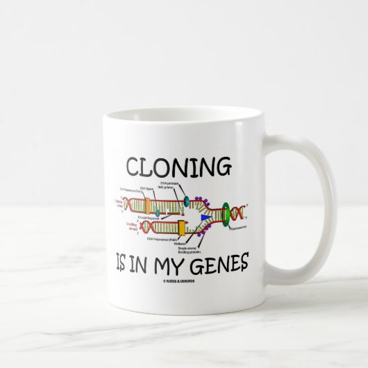 Klonen is in mijn genen koffiemok (Rechts)