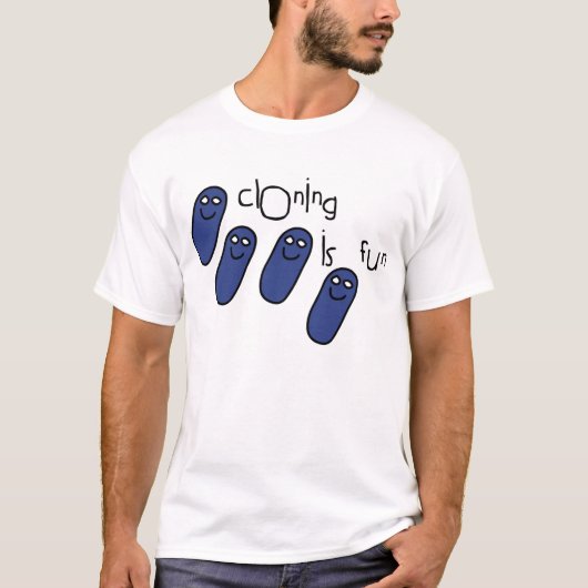 Klonen is leuk t-shirt (Voorkant)