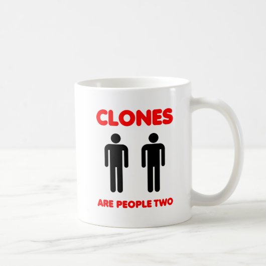 Klonen Zijn Ook Mensen Twee Grappige Mok (Rechts)