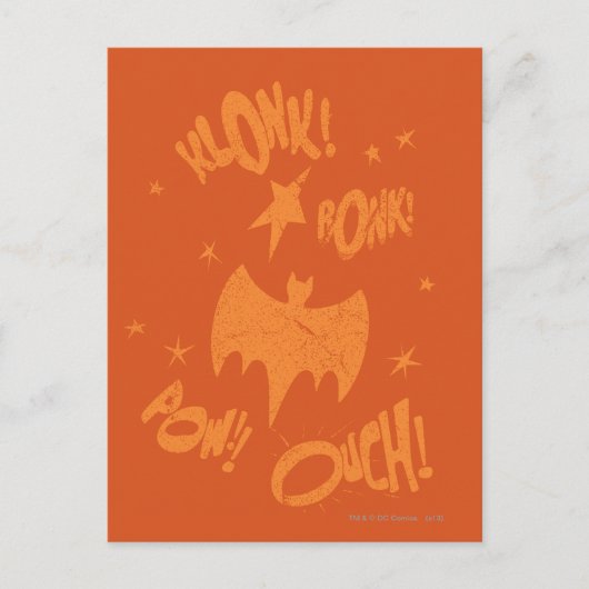 KLONK POW Bat-symbool Grafisch Briefkaart (Voorkant)