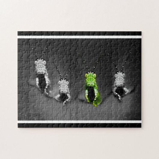 klonterige groene bug legpuzzel (Horizontaal)