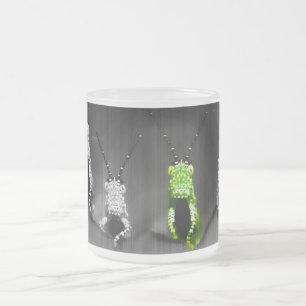 klonterige groene bug matglas koffiemok