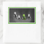 klonterige groene bug rechthoekige sticker (Tas)