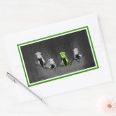 klonterige groene bug rechthoekige sticker (Envelop)