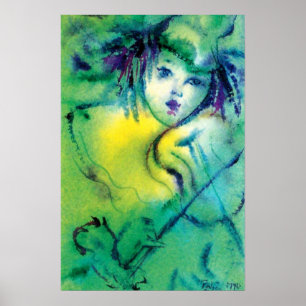 KLOOF IN GROEN POSTER