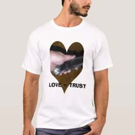Kloof in hart, LOVE = TRUST T-shirt