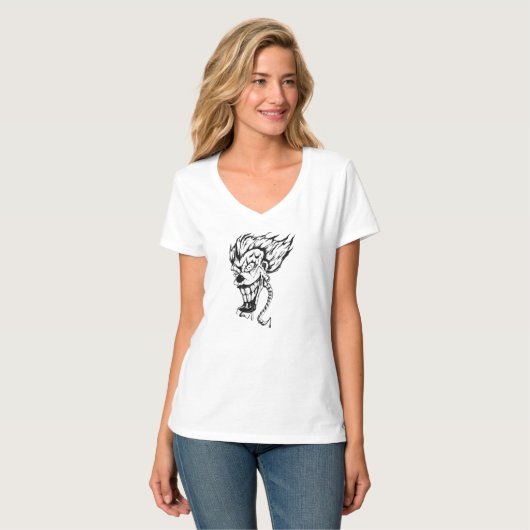 Kloof voor dames Hanes Nano V-Neck T-Shirt (Voorkant volledig)