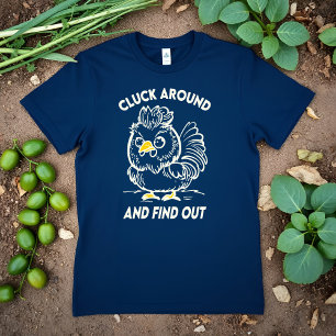 Klooien Rond en Ontdek Grappige Boze Kip Meme Tri-Blend Shirt