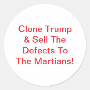 Kloon Trump Verkoop Defecten Hankamer Artjunkhaus Ronde Sticker