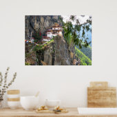 Klooster Bhutan Taktsang - Tiger Nest Poster (Keuken)