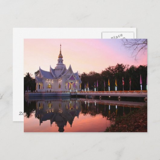 Klooster bij het meer. briefkaart (Voorkant / Achterkant)