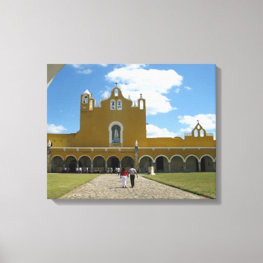 Klooster in Izamal, Yucatán / Mexico Canvas Afdruk (Voorkant)