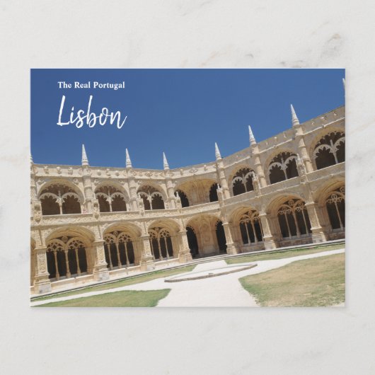 Klooster Jeronimos - Lissabon - het echte Portugal Briefkaart (Voorkant)