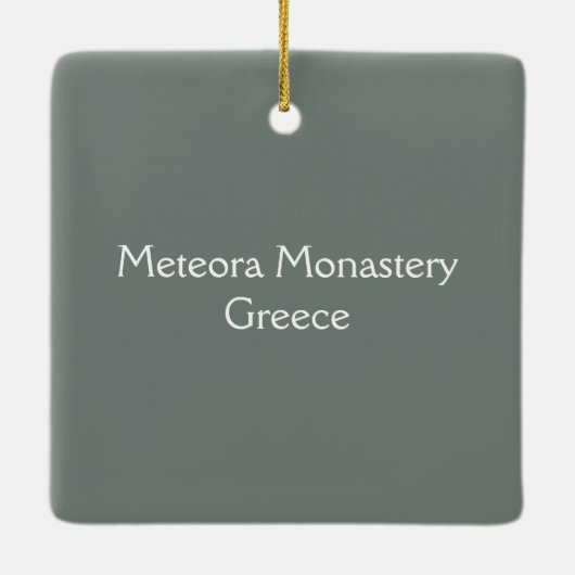 Klooster Meteora 2 Keramisch Ornament (Achterkant)