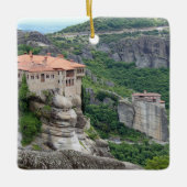 Klooster Meteora 2 Keramisch Ornament (Voorkant)