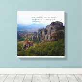 Klooster Olympus Griekenland Aristoteles Canvas Afdruk (Insitu (Houten vloer))