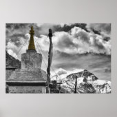 Klooster Rongbuk en Mount Everest Poster (Voorkant)