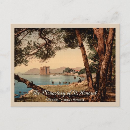 Klooster St. Honorat Cannes French Riviera Briefkaart (Voorkant)