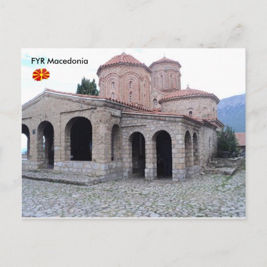 Klooster St. Naum, FYR Macedonië. Briefkaart (Voorkant)
