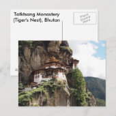 Klooster Taktsang (Tiger Nest) in Bhutan Briefkaart (Voorkant / Achterkant)
