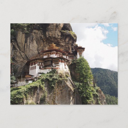 Klooster Taktsang (Tiger Nest) in Bhutan Briefkaart (Voorkant)