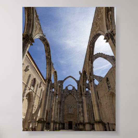 Klooster van Carmo in Lissabon Poster (Voorkant)