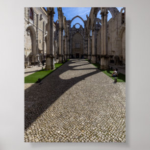 Klooster van Carmo in Lissabon Poster