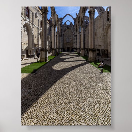 Klooster van Carmo in Lissabon Poster (Voorkant)