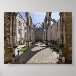 Klooster van Carmo in Lissabon Poster