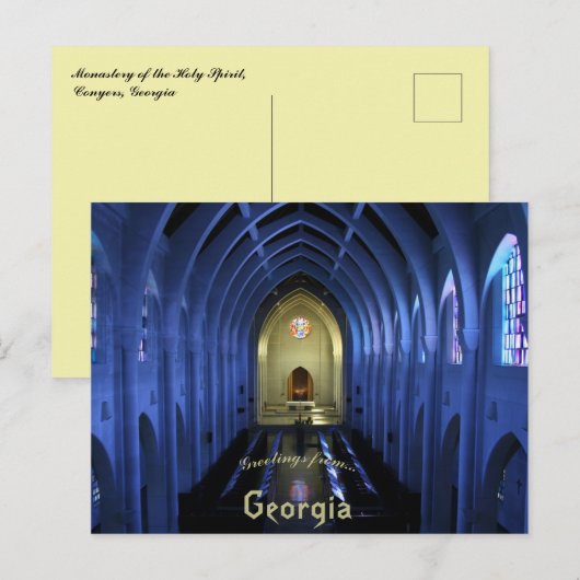 Klooster van de Heilige Geest Conyers Georgia Briefkaart (Voorkant / Achterkant)