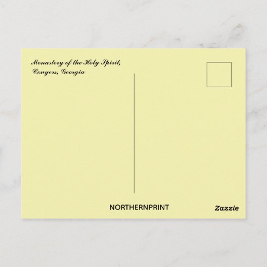 Klooster van de Heilige Geest Conyers Georgia Briefkaart (Achterkant)