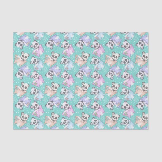 klooster van het beer unisex panda tissuepapier (Voorkant)